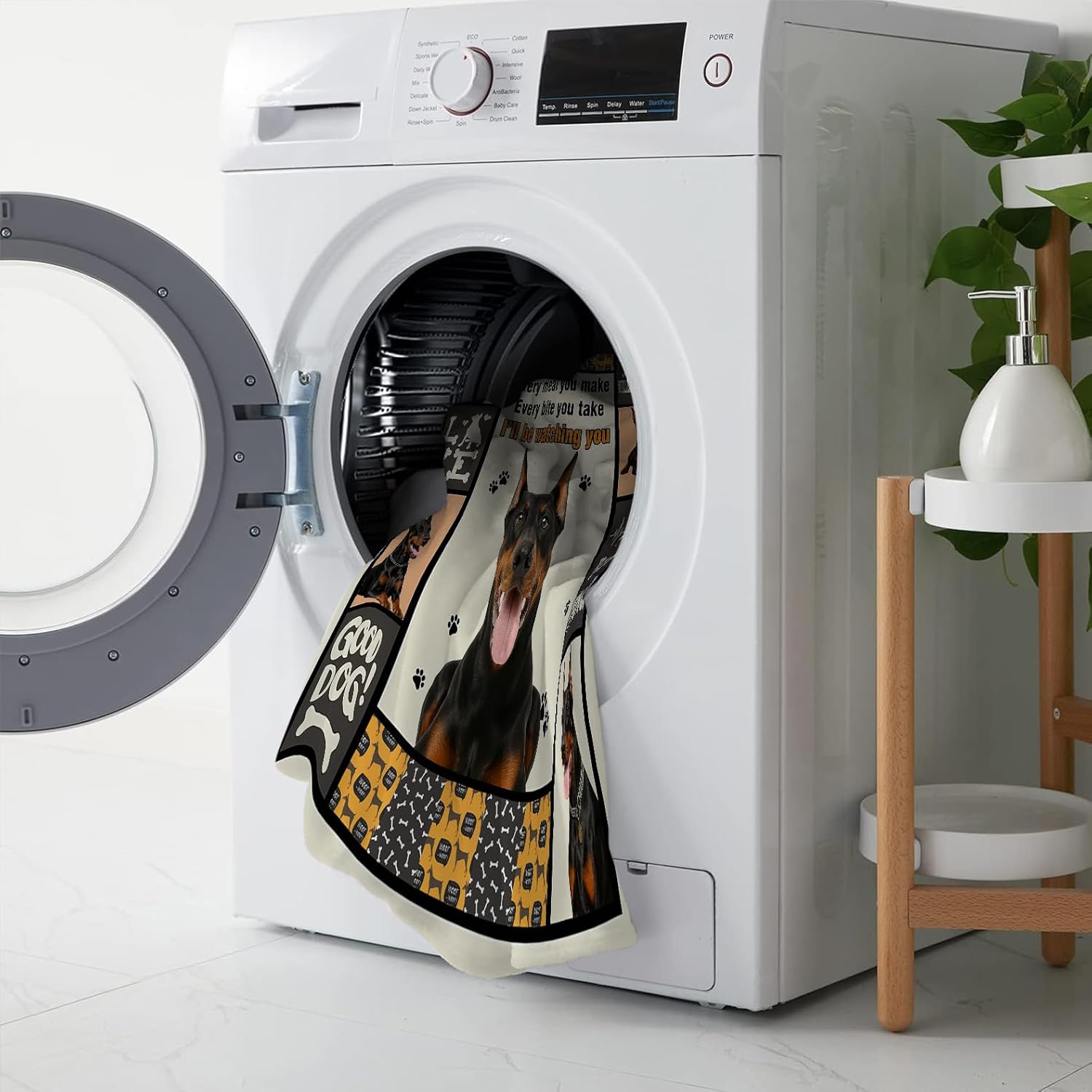 Doberman Blanket Doberman Decor Throw Blanket Super Soft Flannel Lightweight Fluffy Plush Fuzzy Fleece Stuff Blanket Gifts for Dog Lover Girl Woman Adults Man Boys Kids Baby for Bed Sofa 40"X50" - Image 7