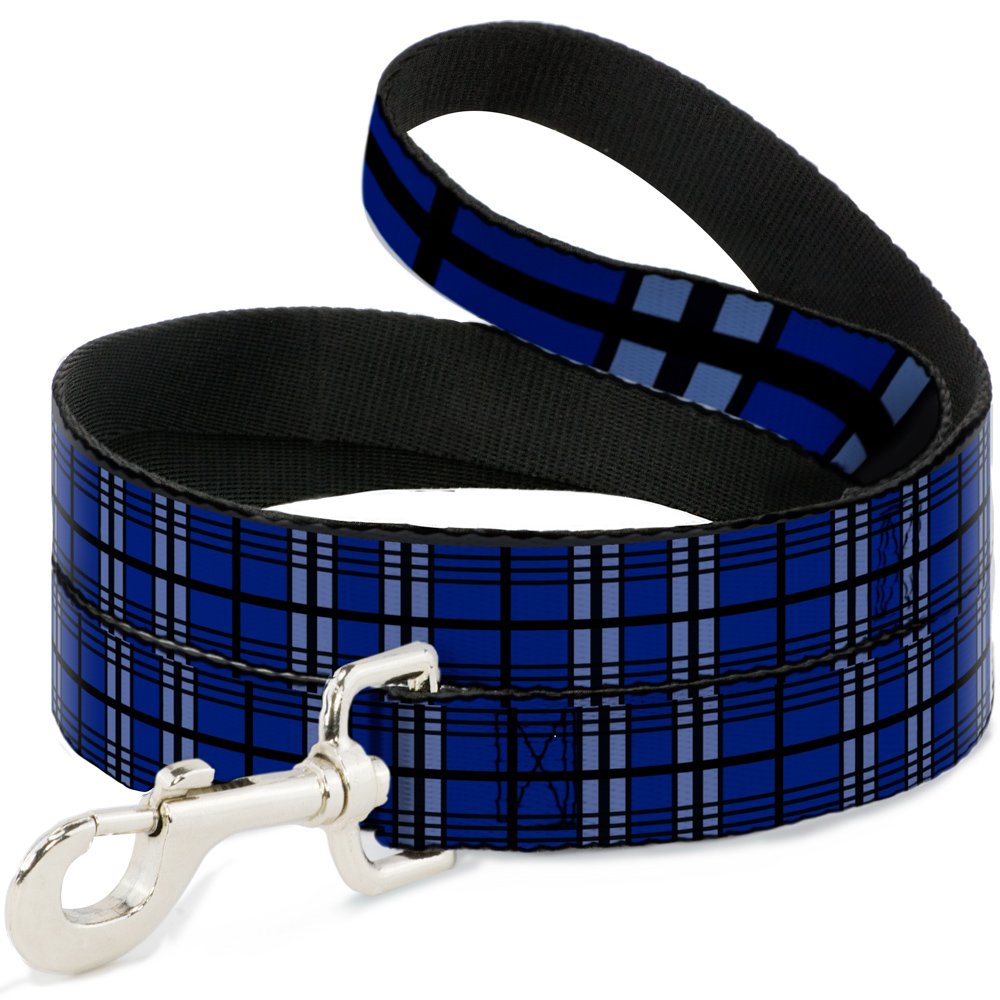 Laisse pour animal Buckle Down anti-glisse 6' x 2,5 cm motif plaid