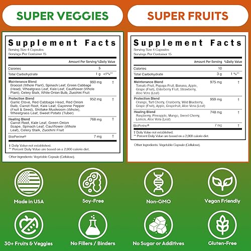 Miniatura 7 de ROOTIE Suplemento Super Green Veggies hecho en Estados Unidos, mezcla de verduras súper verdes, llena brechas nutricionales, mejora tu energía y