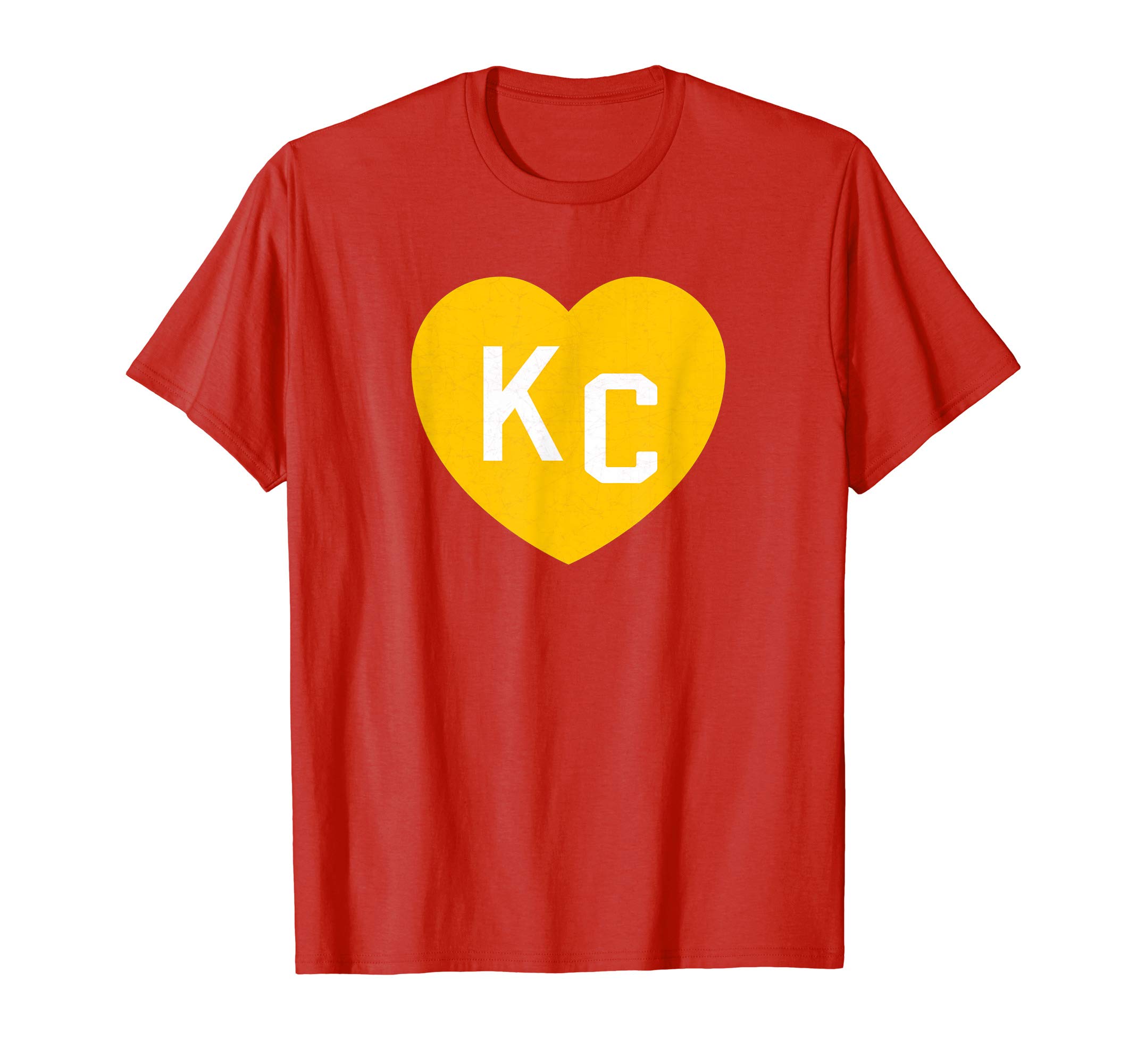 Kansas City HeartHearts Red Kansas City Kc Heart Love KC Initials Red Yellow T-ShirtOEKO-TEX STANDARD 100