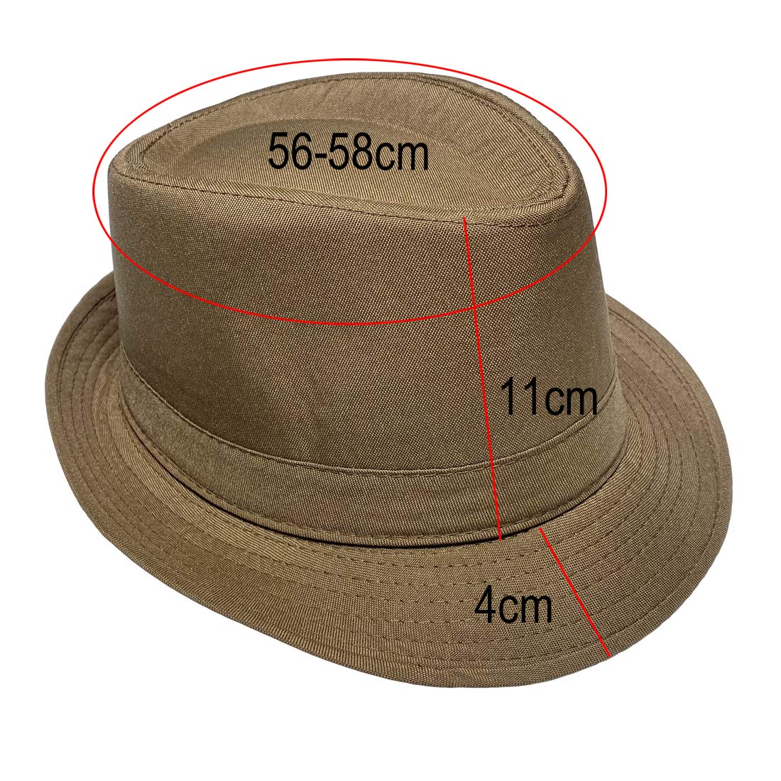 VPbao Chapeau Fedora Panama Unisexe Rayé - Style Vintage Classique Pour Homme Et Femme