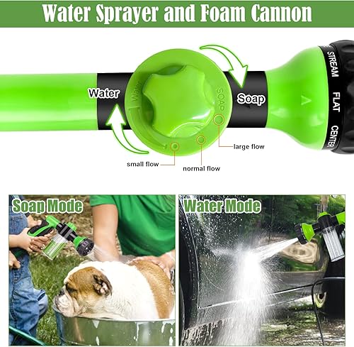 Miniatura 3 de Pulverizador de lavado para perros al aire libre, accesorio de manguera 8 en 1 con cepillo de masaje y peine de aseo de mascotas, boquilla de