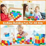 Magnetic Blocks for Kids 3-5 45PCS Toddler Magnet Tiles Construction Building Cubes Toys for 3 4 5 6 7 8+ Year Old Boys Girls Son Creative STEM Educational Montessori Sensory Christmas Birthday Gifts