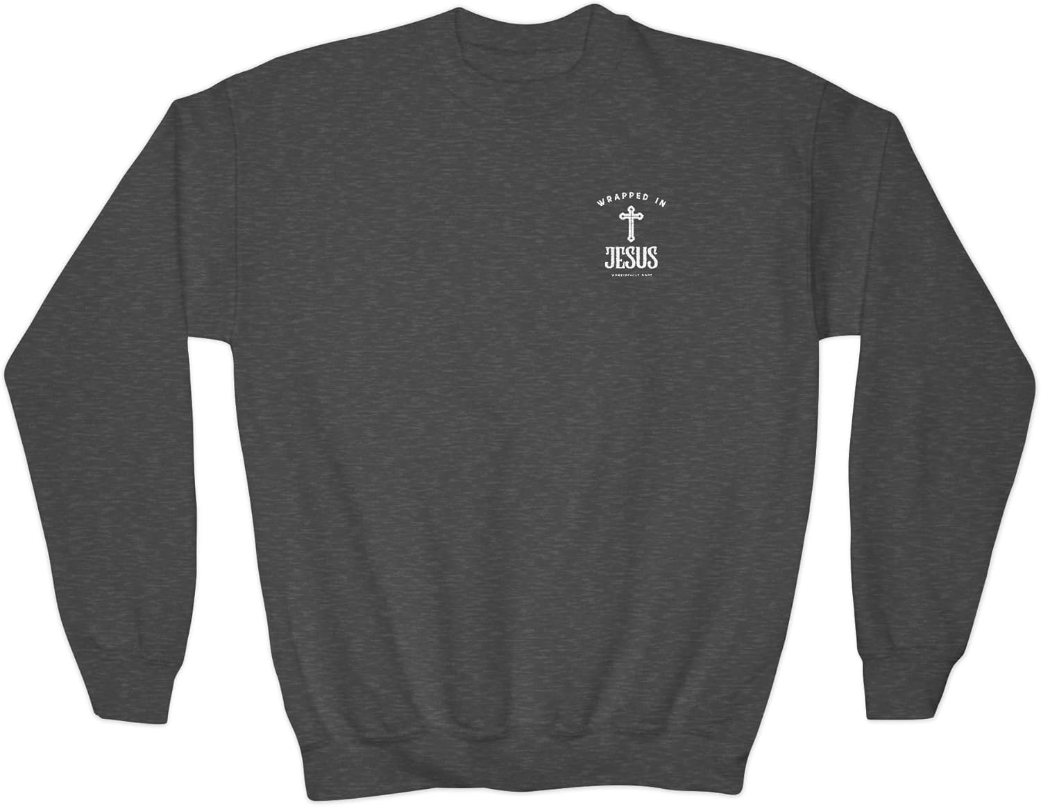 Boys Youth Crewneck Sweatshirt The Heavens Are Roaring Tiger Psalm 19:1 Christian Pullover.