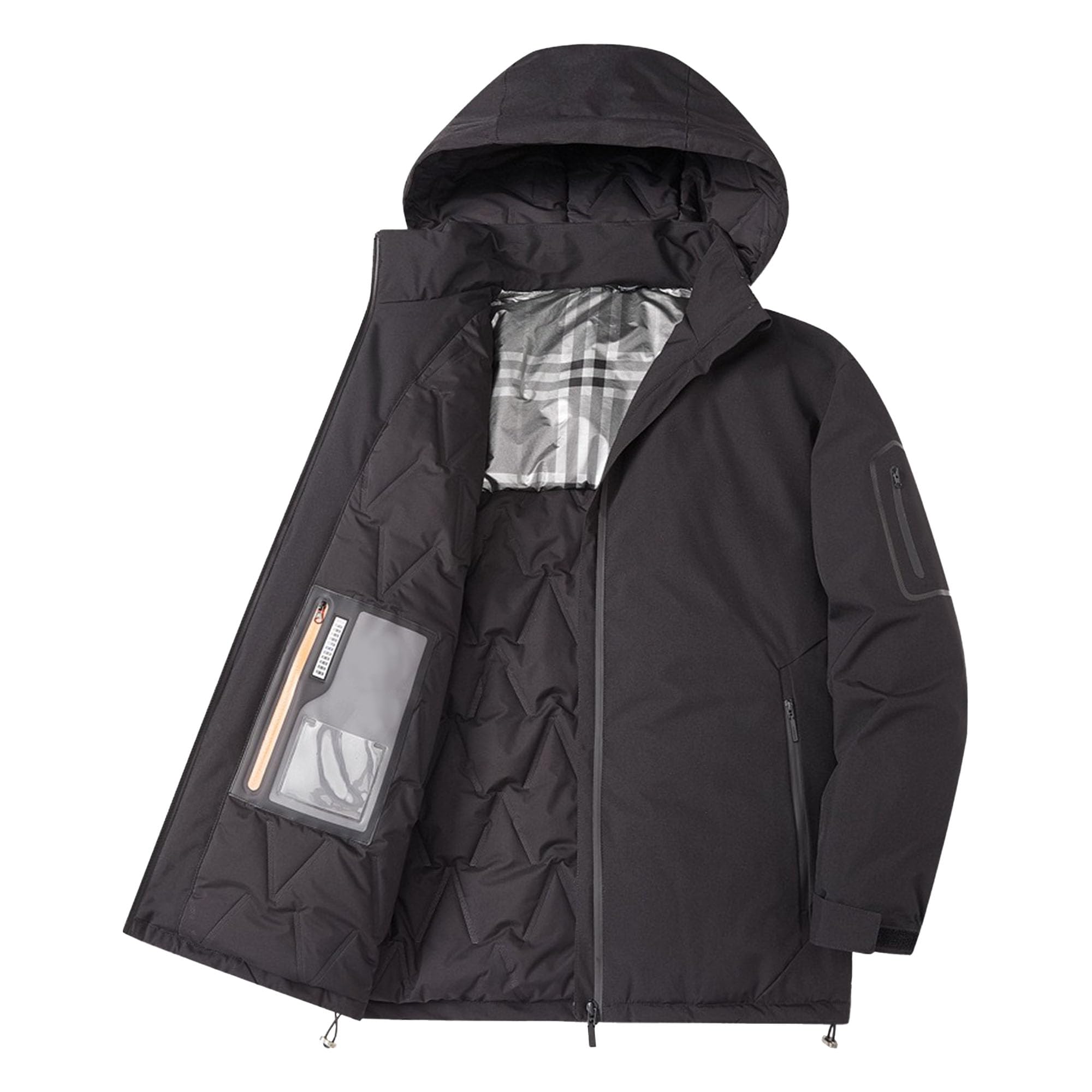 Uomo Stand Collar Baggy Imbottito Puffer Giacche Uomo Ispessito Isolato Puffer Jacket Uomo Inverno Giù Cappotti