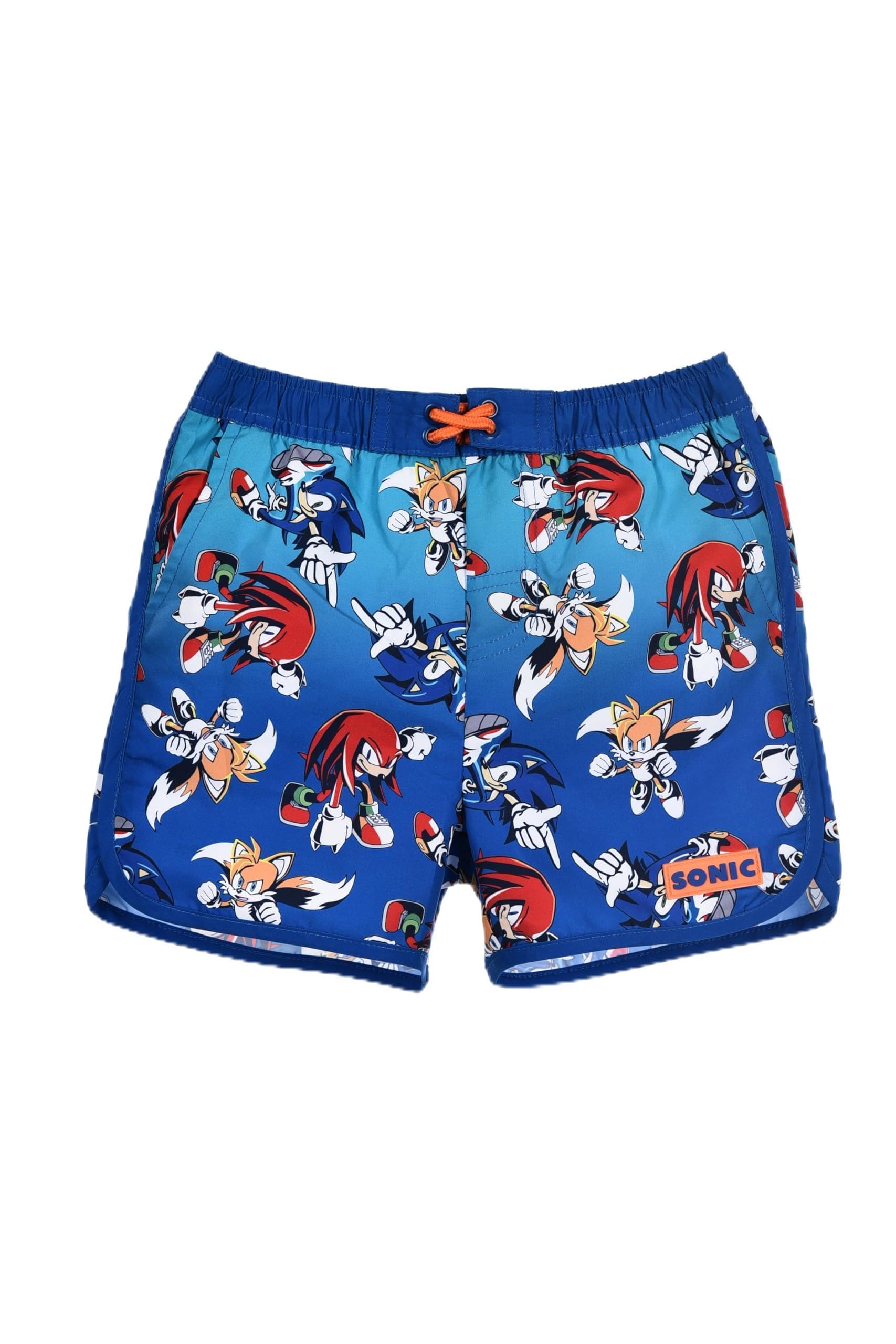 Sonic The Hedgehog Bañador para Niño, Shorts de Baño Bermudas, Bañador de Natación Infantil, Tallas 4 a 12 Años