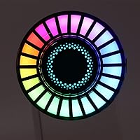 Vista 1 de Luces interiores para automóvil, 2 lámparas magnéticas de ritmo RGB, 32 bits que cambian de color, control de aplicación, luz de ritmo LED de música