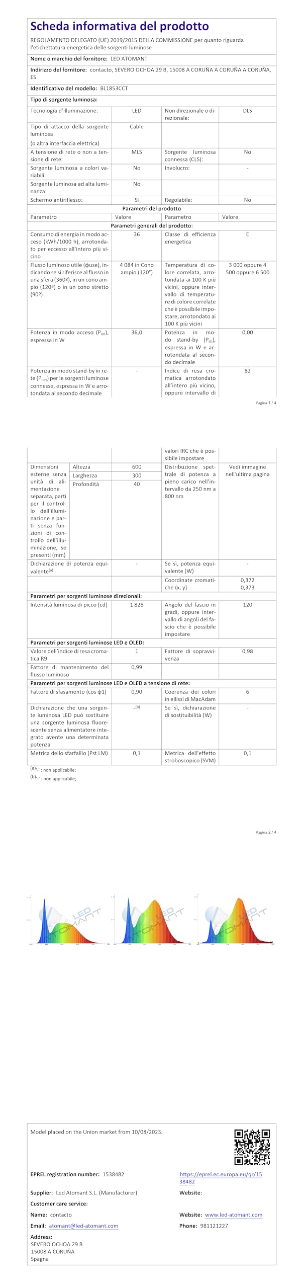 LAMPADA PANNELLO A LED 48W QUADRATO 60X60 CM PLAFONIERA AD INCASSO LUCE BIANCA | Leroy Merlin