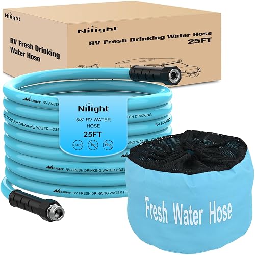 RV Water Hose 25FT Garden Drinking Hoses with Storage Bag