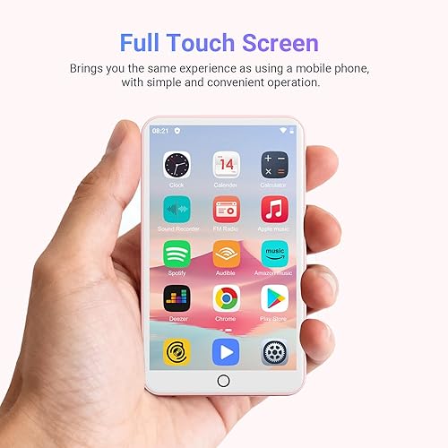 Miniatura 9 de Reproductor MP3 de 80 GB con Bluetooth y WiFi, Oilsky 4.0 pulgadas IPS pantalla táctil reproductor MP3 con altavoz, reproductor de música con