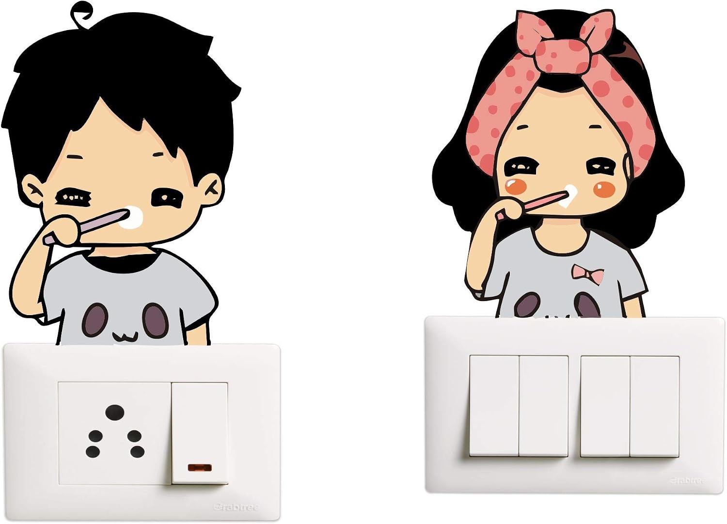 Decorative Brushing Kids Wall Decorative - Switch Panel Stickers Wall Sticker Set of 2 - Light Switch Sticker SW172