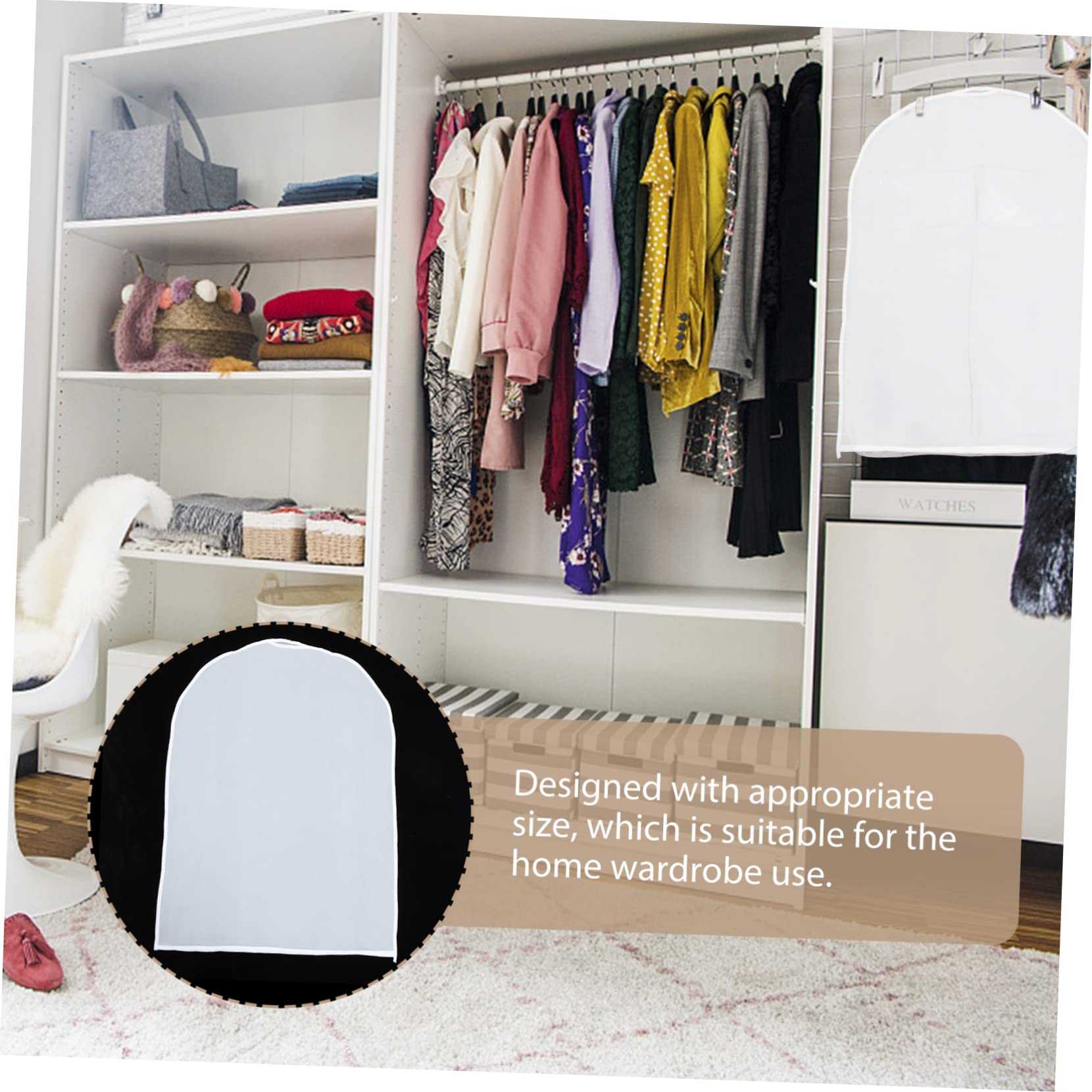 10piezas Guardapolvo De Fundas Para Guardar Vestidos Transparentes Fundas Para Armario Para Ropa De Casa Colgar Ropa Dormitorios