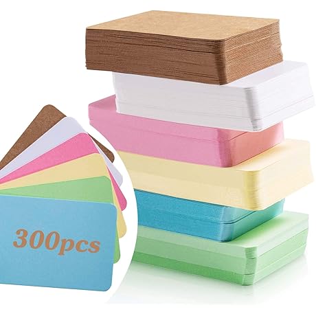 Premium Blank Business Cards, 6 Colors Kraft Cards