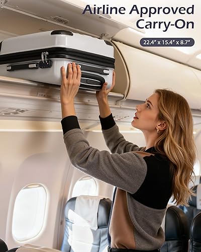 Miniatura 2 de Coolife - Maleta de equipaje ampliable (sólo 28 pulgadas) para PC + ABS con ruedas giratorias de 20 pulgadas, 24 pulgadas, 28 pulgadas, naranja