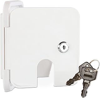 Dumble Low Profile Electric Cable Hatch RV Electric Cord – White RV Camper Electric Cord Cover, 6in x 6.5in Square