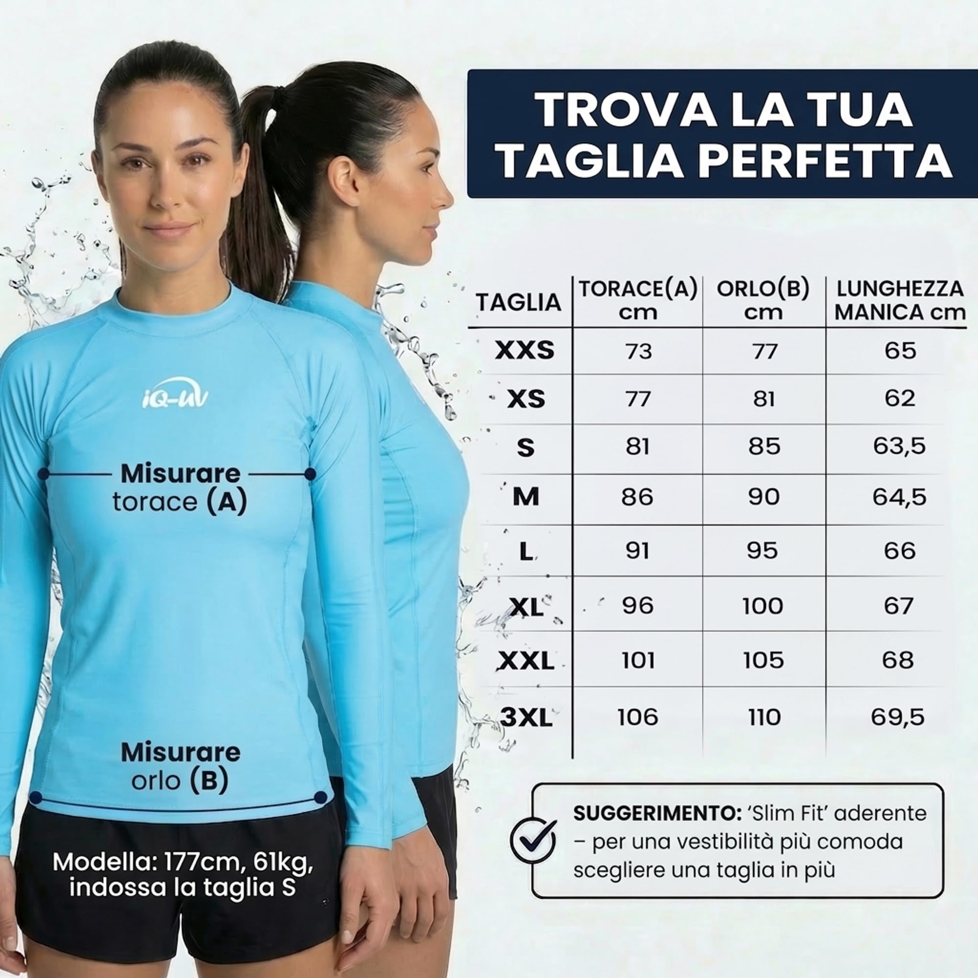 iQ-UV Slim Fit Camicia Donna