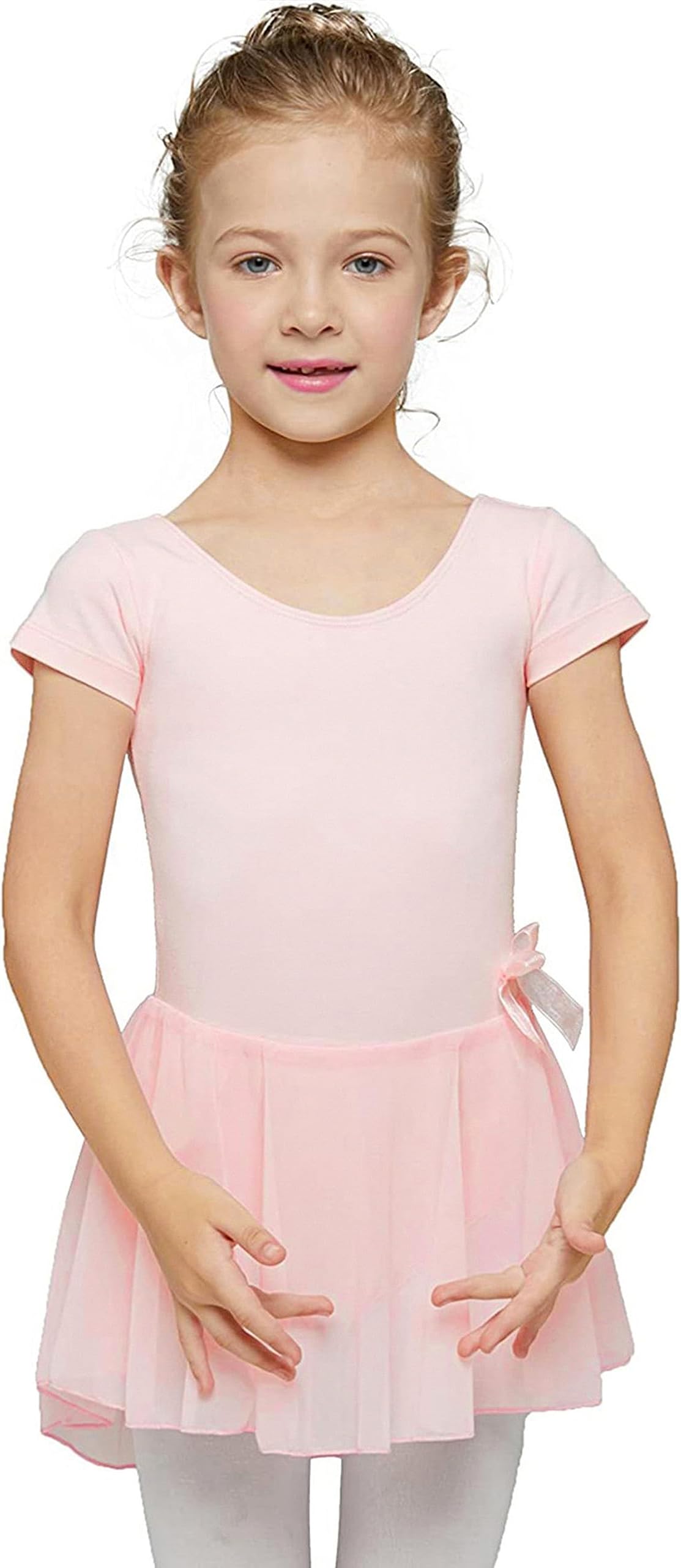 Ballet Leotard for Toddler Girls Ballerina Dance Short Sleeve Tutu Skirted Ballet Outfit Dress