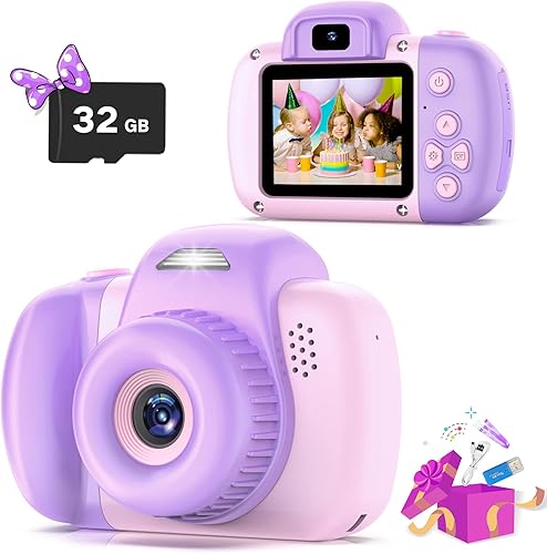 Goopow Mini cámara de juguete para niños de 3, 4, 5, 6, 7, 8 años, videocámara digital para niños pequeños, el mejor regalo de festival de