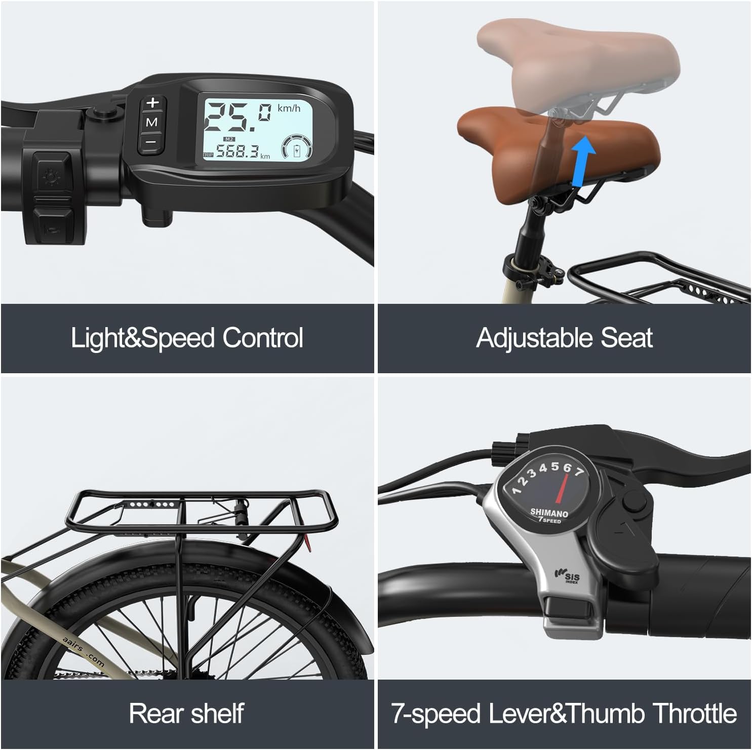 Aairsk SU7 Electric Bike controls and features