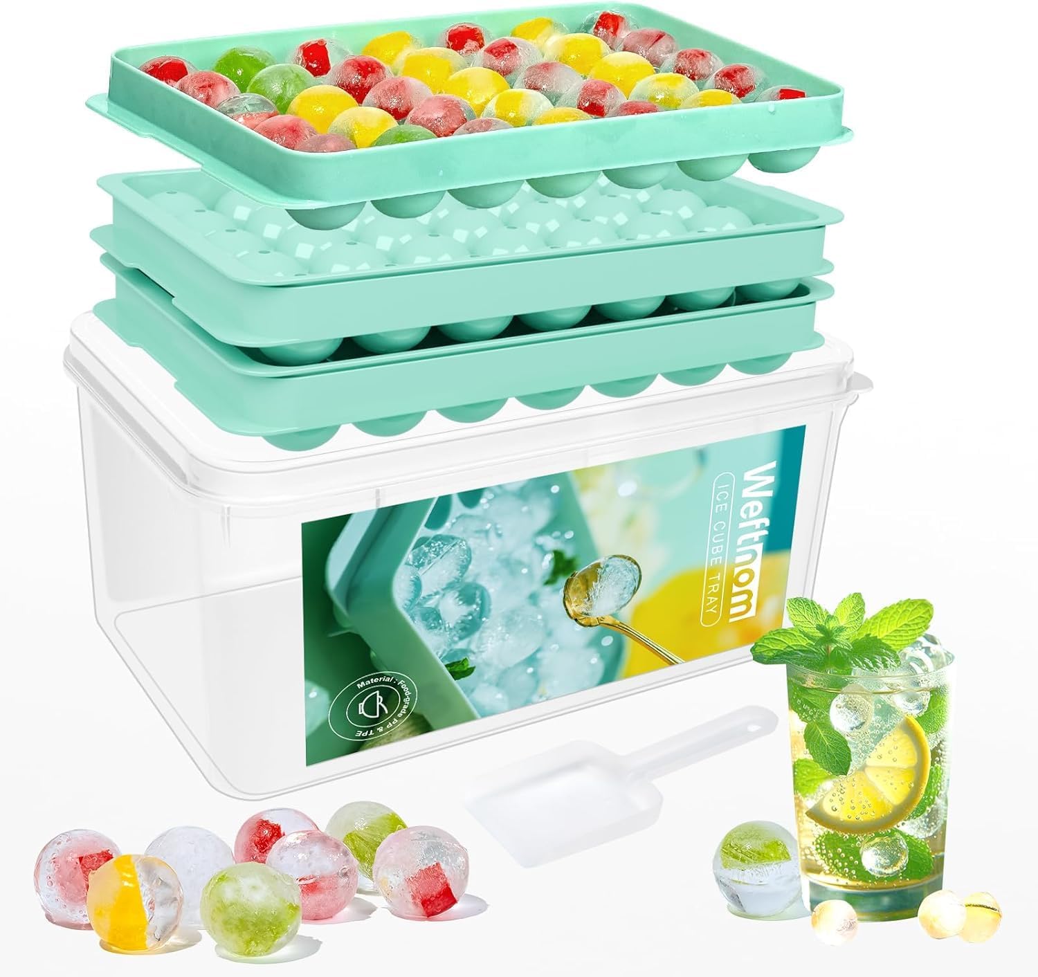 Amazon.com: Disposable Ice Cube Bags, Stackable Easy Release Ice Cube ...