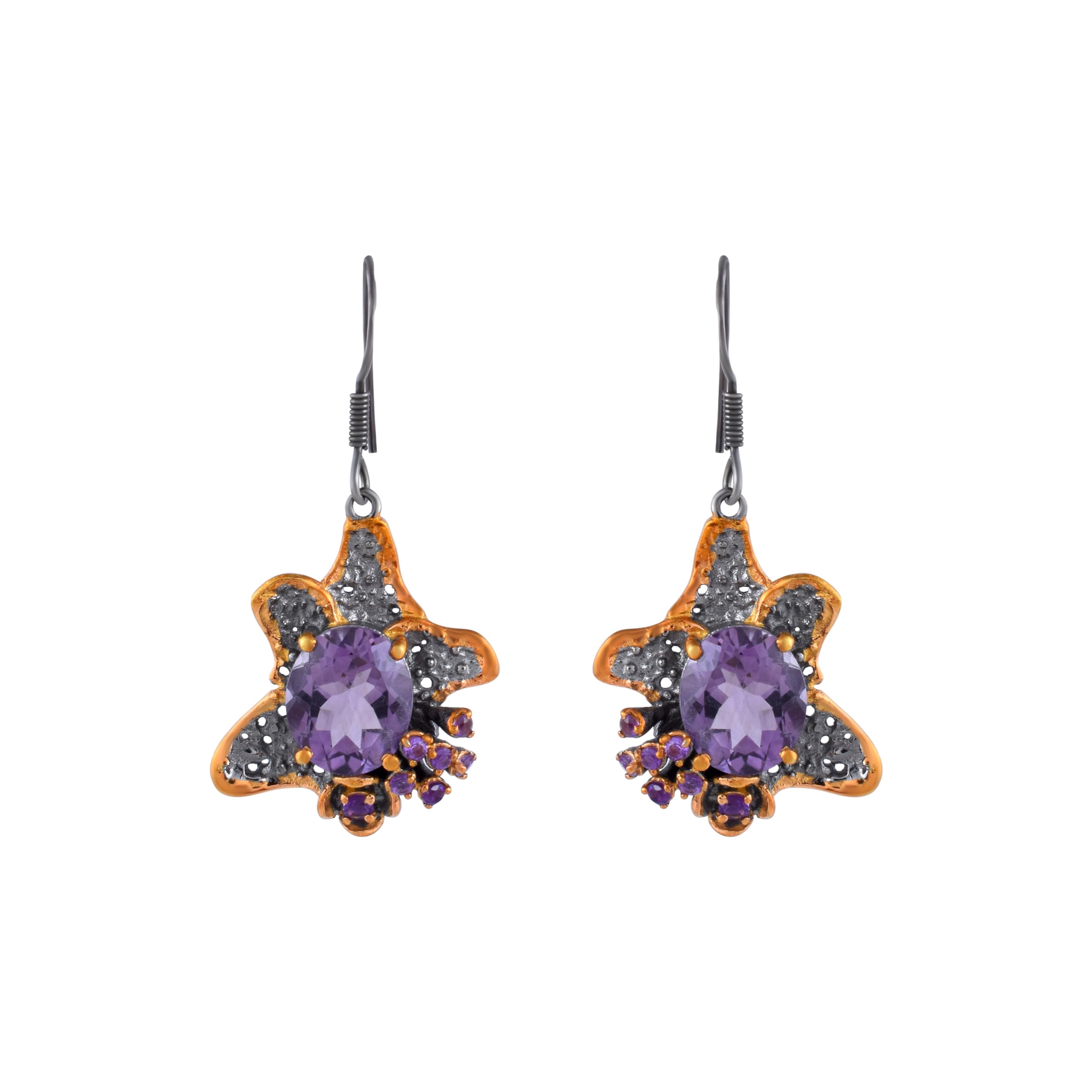 Boucles d'oreilles 925 argent sterling et or rose de luxe