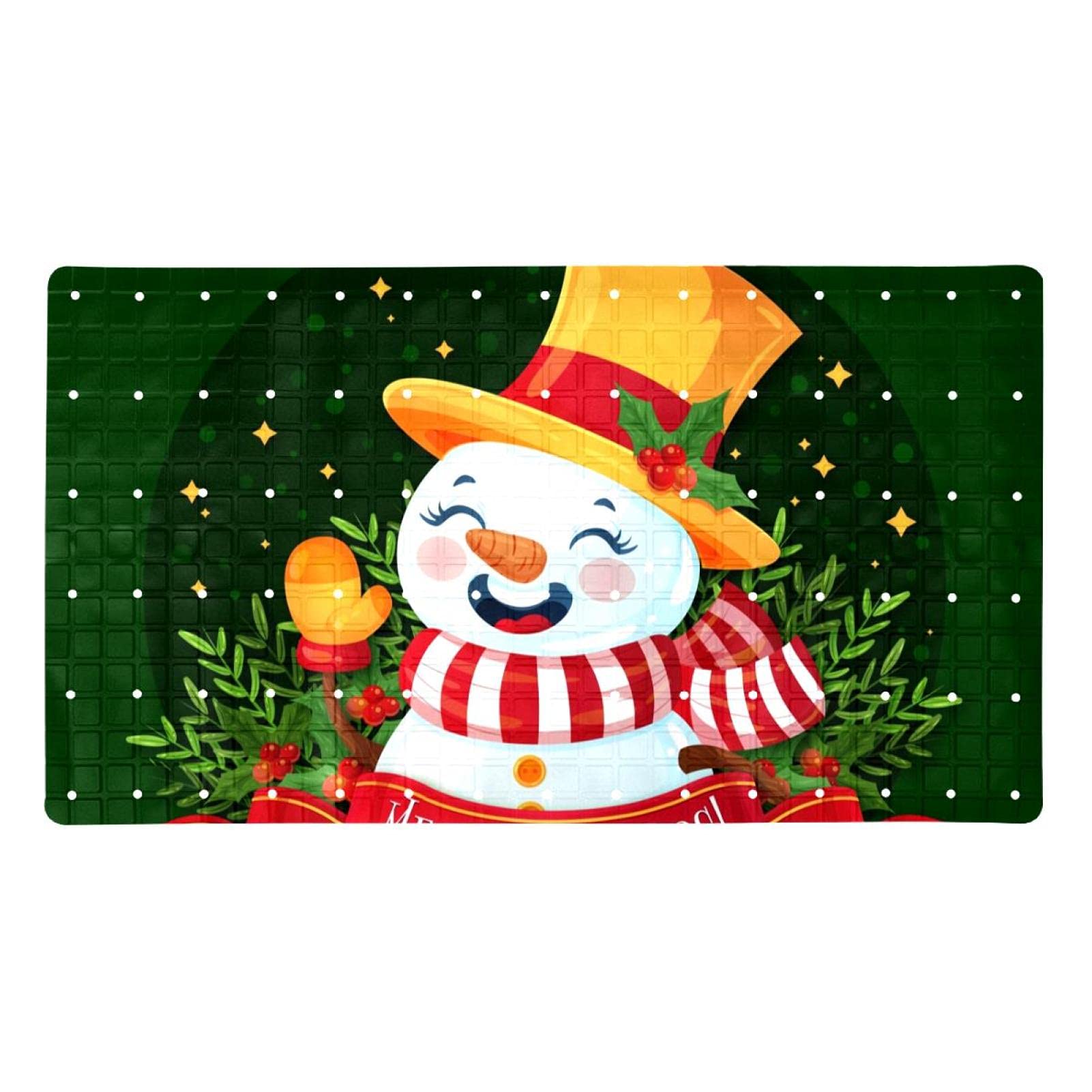 Tapis de bain antidérapant PVC rectangulaire pour éviter les chutes en douche