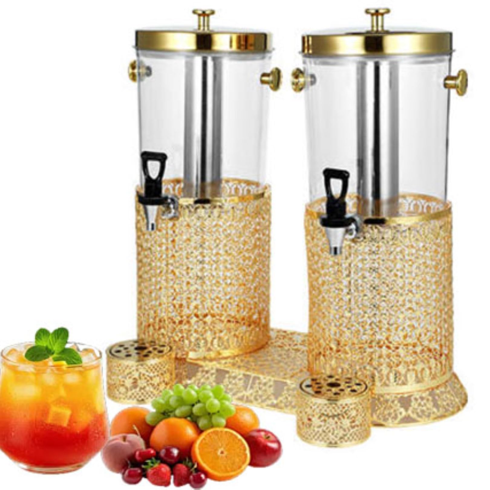 Dispensador de bebidas resistente con grifo, ideal para jugo, agua, limonada, perfecto para fiestas, bodas, hogares, gran capacidad para entretener a los invitados