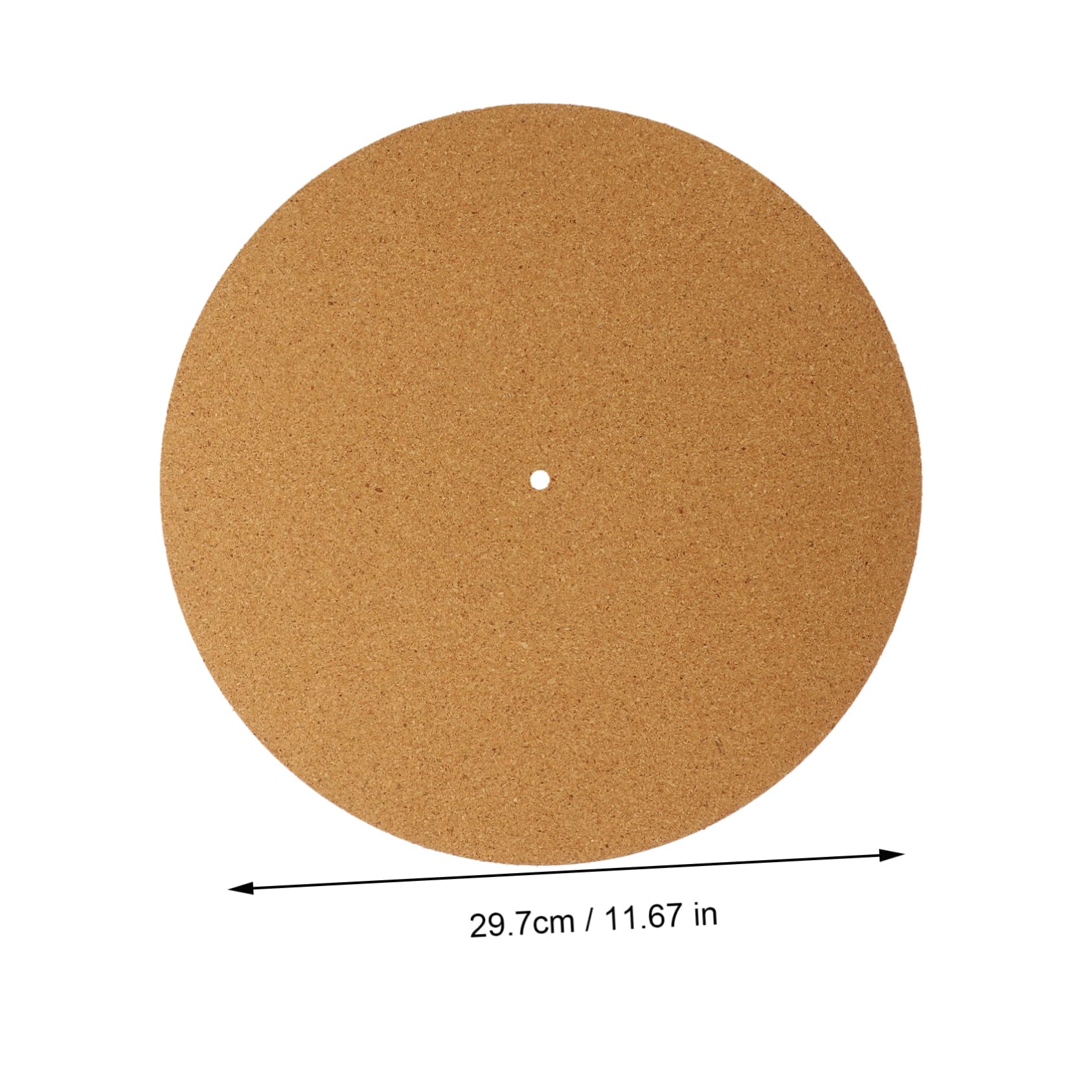 Sosoport 2pcs Cork Record Player Mat Turntable Slipmat for Vibration Reduction Protects Vinyl Records Compatible with Turntables Essential Accessory for