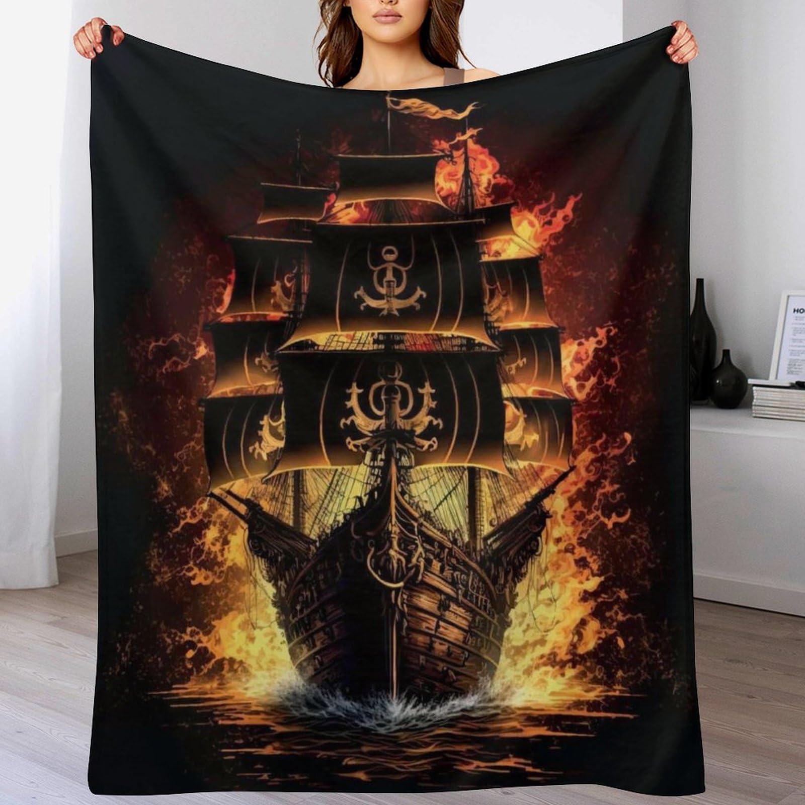 Couverture de salon pirate jeté de lit en flanelle pour vos soirées cinéma cocooning