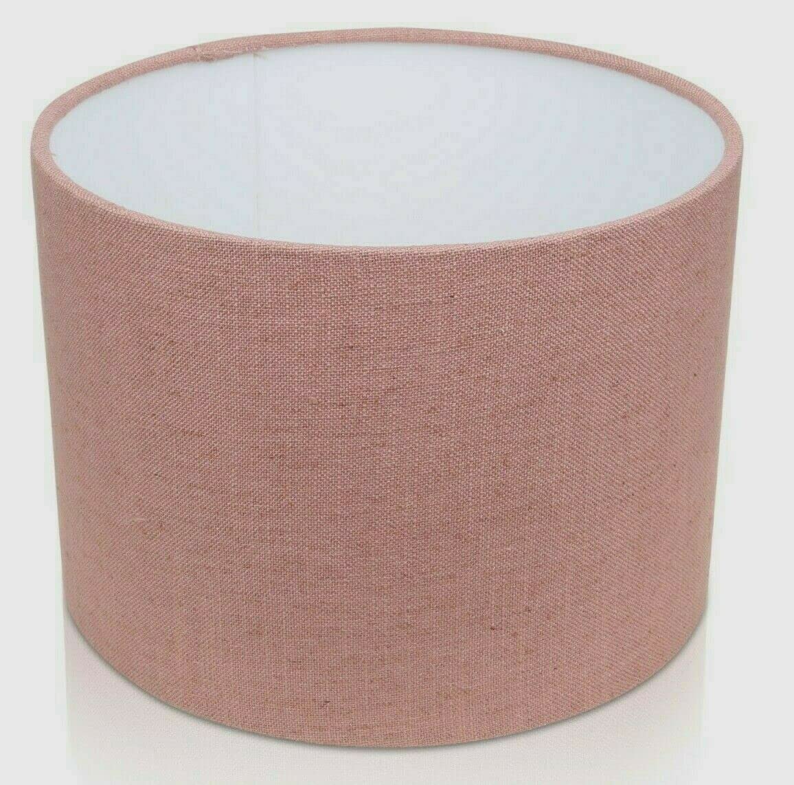 Kushade Dusky Pink Florenzo Linen Plain Colour Table Lampshade Pendant Ceiling Shade (Diameter 30Cm (12"), )
