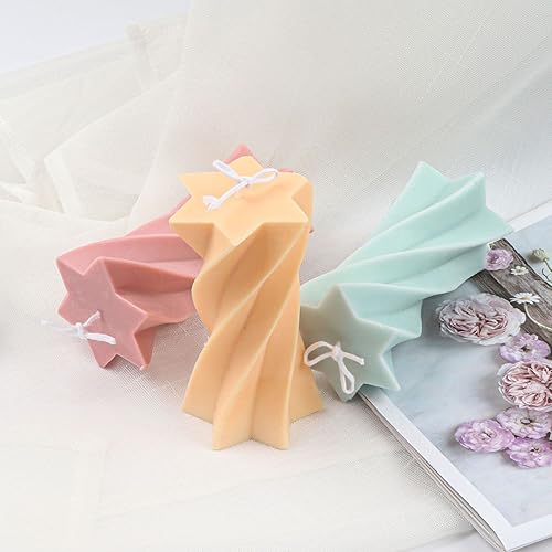 Miniatura 6 de NCKPRO Moldes de silicona 3D de seis puntas con forma de estrella, diseño de flor, romántico, abstracto, para objetos, tiras, curvas, únicos, de