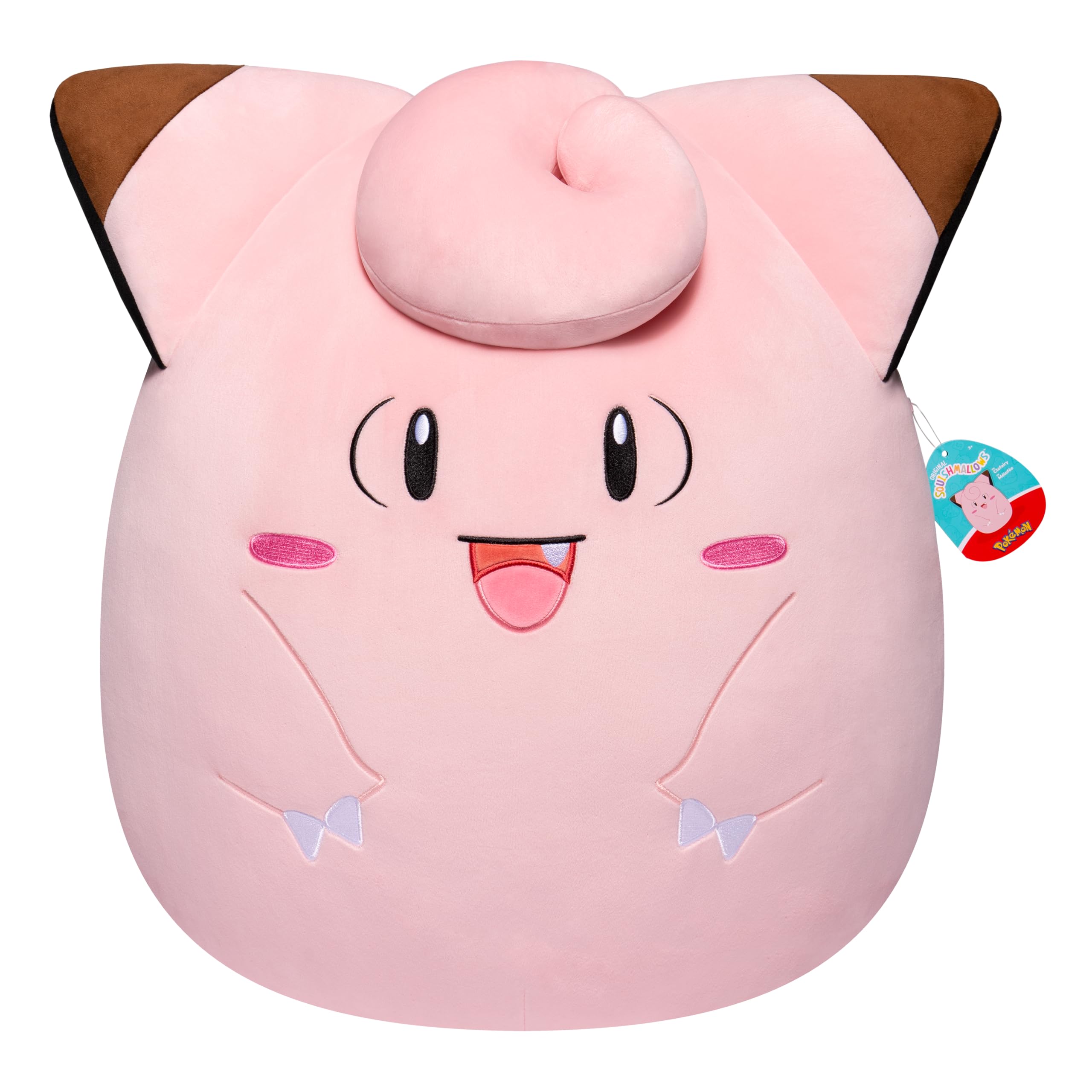 SquishmallowsPokémon 20-Inch Clefairy Plush - Add Clefairy to your Squad, Ultrasoft Stuffed Animal Jumbo Plush