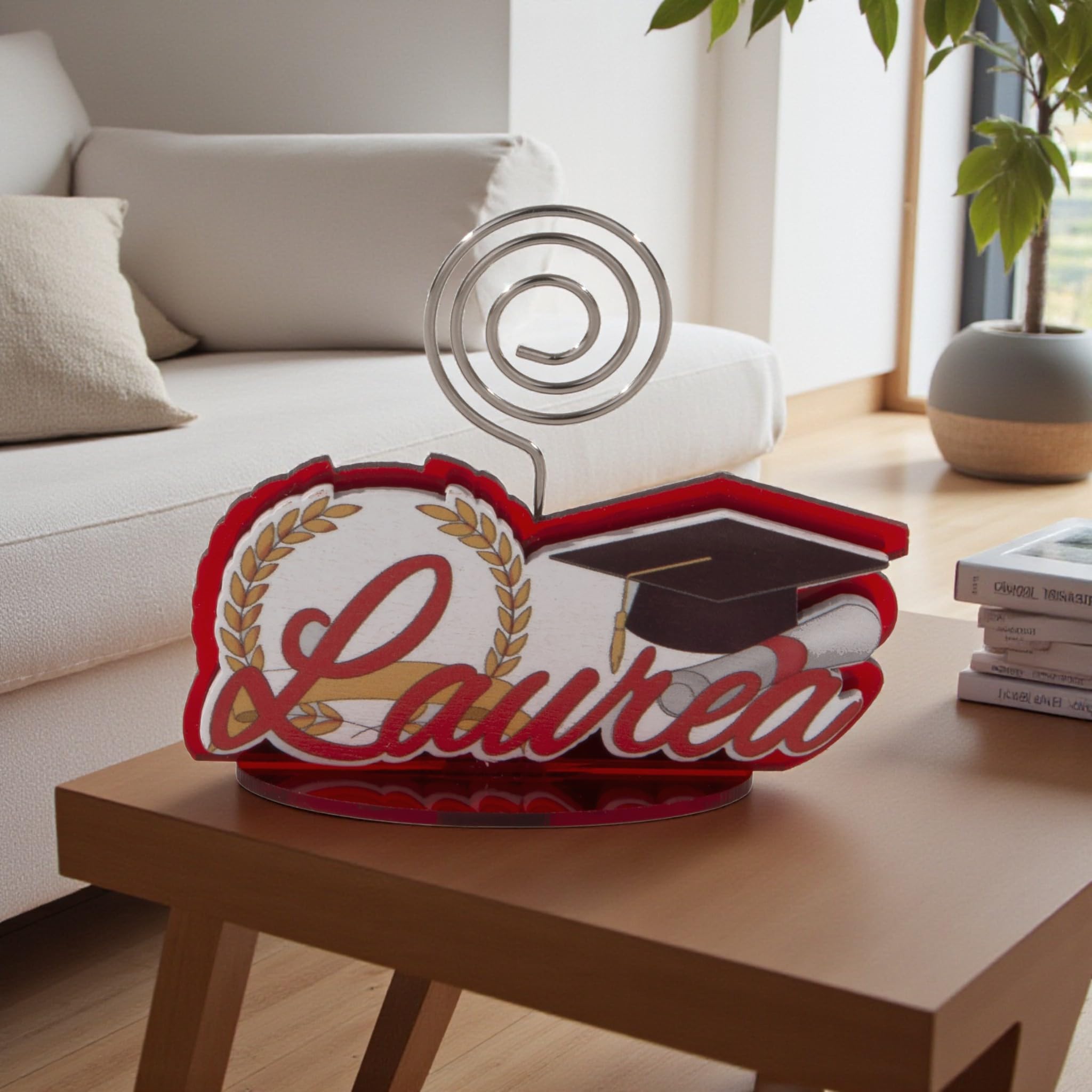 Doni Bomboniere Laurea 12 pz Memoclip Portafoto con Scritta Tocco Pergamena E Corona Alloro Idee Regalo Complete Originali Economiche
