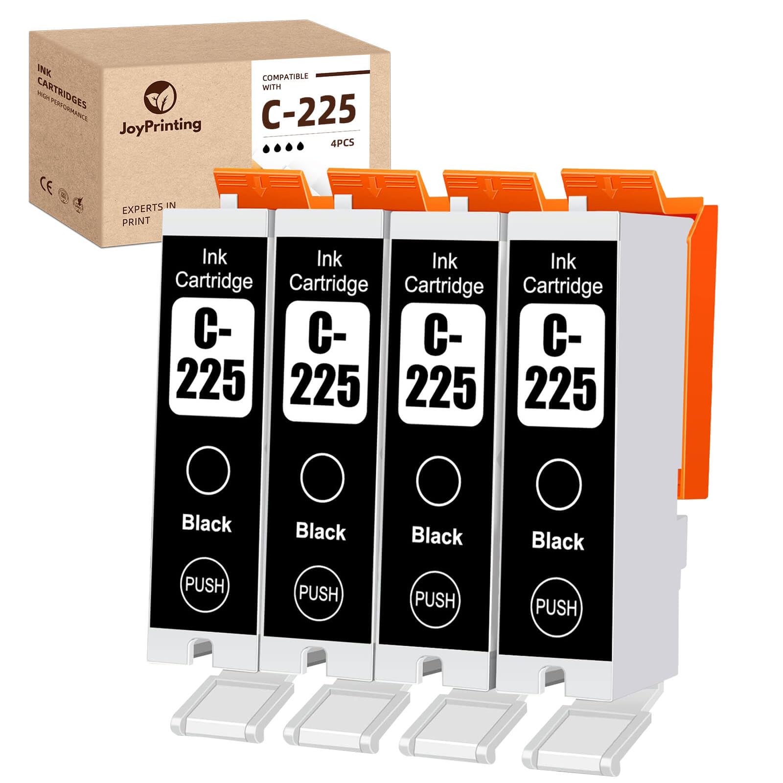 JoyPrinting Compatible Canon PGI-225 Black Ink Cartridges Replacement for Canon PGI225 PGI-225 PGBK Work with PIXMA MG6220 MG5220 MG8220 MG5320 MX882