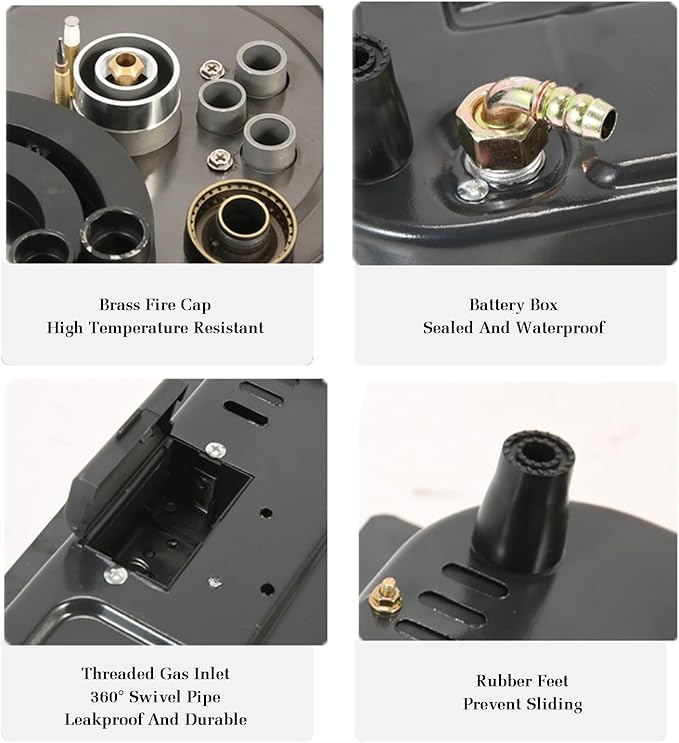 Estufa de Gas de 1 Puesto 5.2KW para Encimera de Cocina miniatura 7
