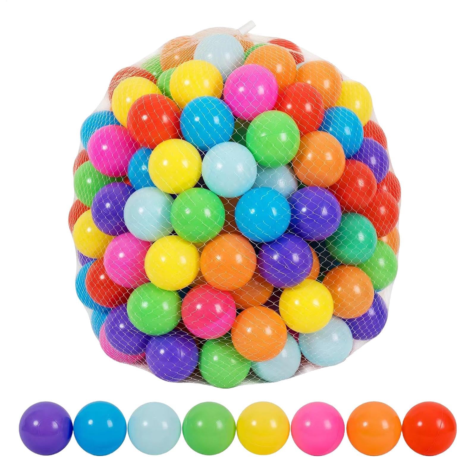 50 Pièces Balles De Piscine À Balles | Anti-écrasement Balle De Jeu Portables | Jeu De Boules Bébé | pour Tente, Maison, Piscine | Boules De Mer pour Piscine | Y Compris Un Sac en Filet