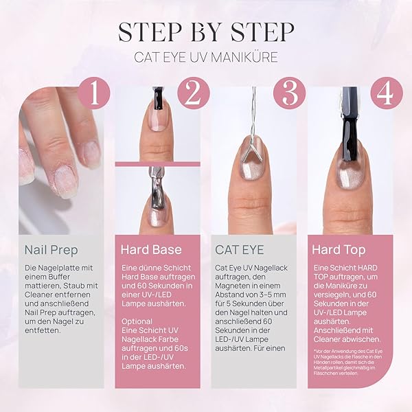 NÉONAIL UV Nagellack 7,2 ml - Rosa - Peony Glow - Cat Eye - NÉONAIL Farben - UV Lack - Gel Nägel - Nageldesign - 5