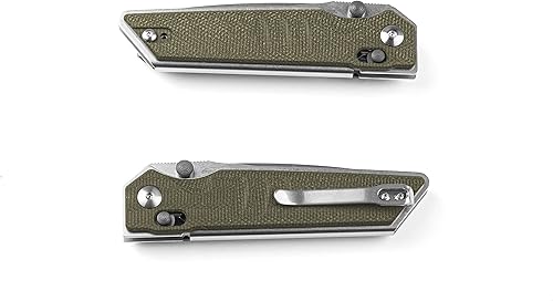 Miniatura 6 de Real Steel Sacra Slide Lock - Cuchillo de bolsillo plegable - Hoja Bohler K110, mango de micarta - camping, senderismo, EDC - Hombres y mujeres -