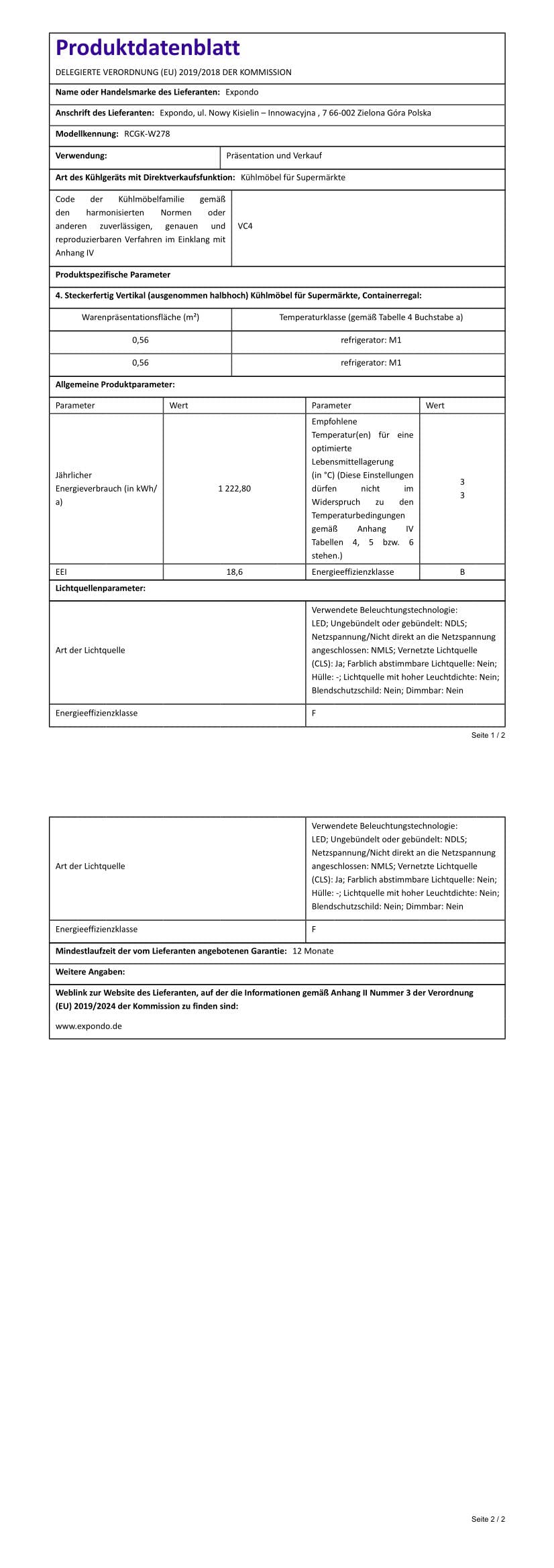 Royal Catering Nevera Expositora Para Bebidas RCGK-W278 (278 L, 210 W, 4 estantes, Puerta de cristal batiente con cerradura, Rango de temperatura 2–8 °C)