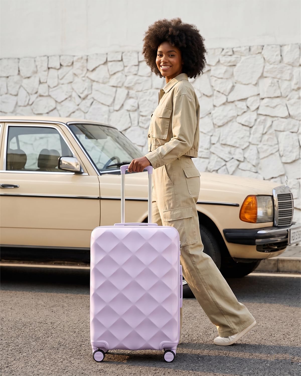 Sea Choice Maleta de Cabina 20 Pulgadas con Bolsa de Viaje y Neceser | ABS Rígido Ligero,Ruedas Giratorias 360° Silenciosas,Candado TSA,Para Fin de Semana Avión Mujer Hombre
