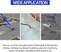 Vista 7 de Bull Float Aluminum Magnesium Alloy Concrete Float 48"x8" Round End Board Kit trowel Tool Cement Tools Float Bracket Concrete Tools Finishing With