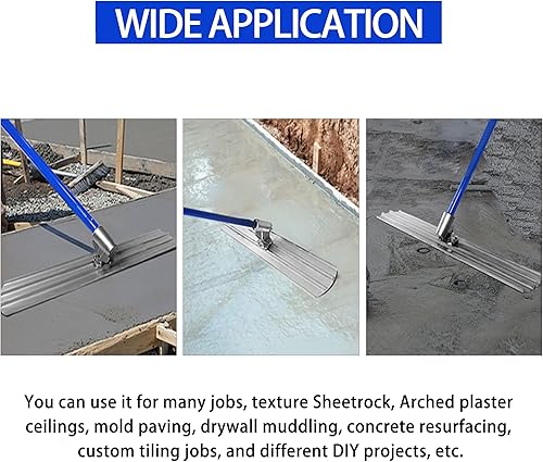 Miniatura 7 de Bull Float Aluminio Magnesio Aleación Concreto Flotador 48"x8" Kit de Junta de Extremo Redondo Herramienta Herramienta Herramientas de Cemento