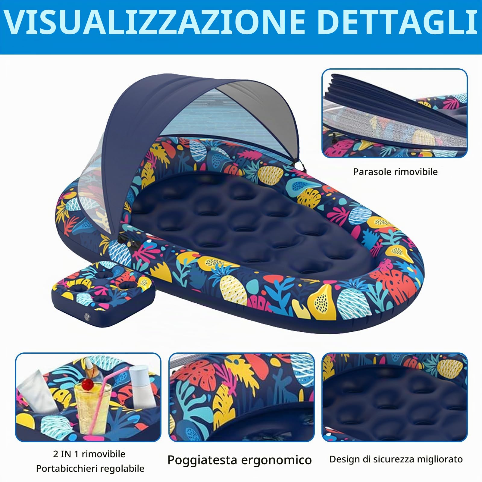 Galleggiante Da Piscina,4-in-1 Amaca Gonfiabile Mare,Poltrona Galleggiante,Amaca Galleggiante Mare,Poltrona Gonfiabile Piscina,Amaca gonfiabile,Poltrona Piscina,Gonfiabile Letto Galleggiante