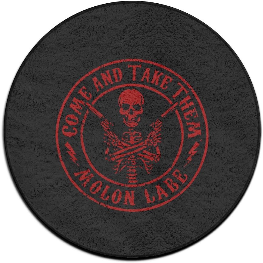 Come And Take Them Molon Labe，Second 2nd Amendment Skull Gun.PNG Doormats Entrance Round Rug Floor Mats Doormats Round Floor Mat