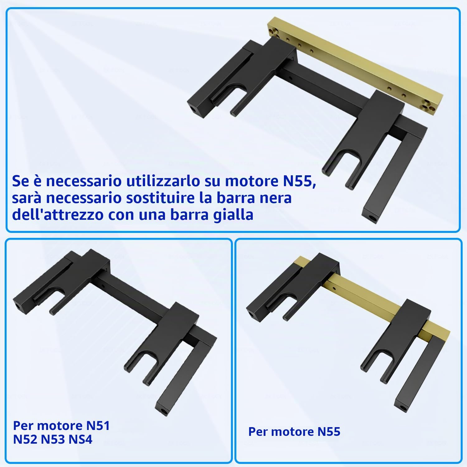 ZKTOOL Attrezzi per Il Bloccaggio della Sincronizzazione dell'Allineamento dell'Albero a Camme, per Motori BMW 2.5 3.0 N51 N52 N53 N54 N55 E60 E61 E63 E64 E65, Attrezzi per Cinghie di Distribuzione