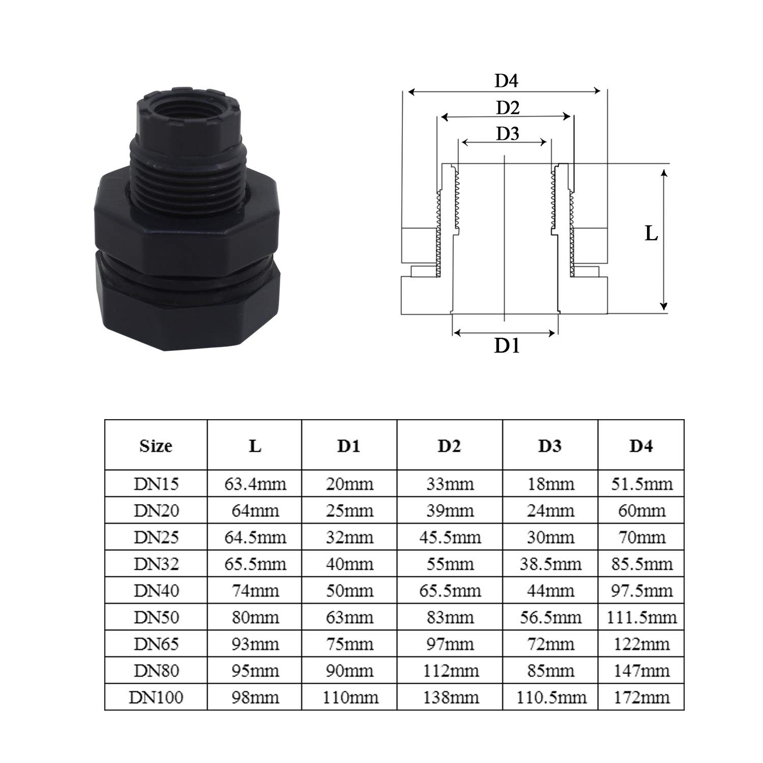 Raccordi PVC Per Tubi 20-50mm - Connettori Per Acquario, Giardino E Scarichi - Foto 4