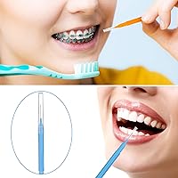 Vista 5 de Patelai 100 piezas de cepillos para limpiador, cepillo interdental, palillo de dientes, cabezal de hilo dental, hilo dental, higiene dental, hilo