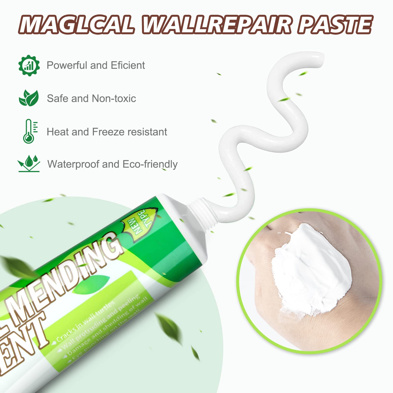 Trockenbau-Reparatur-Set, 2 Stück Spackle Wall Reparatur Patch Kit, Wand Mending Agent Quick and Wall Surface Hole Fill Quick and Easy Solution (2 Pack)