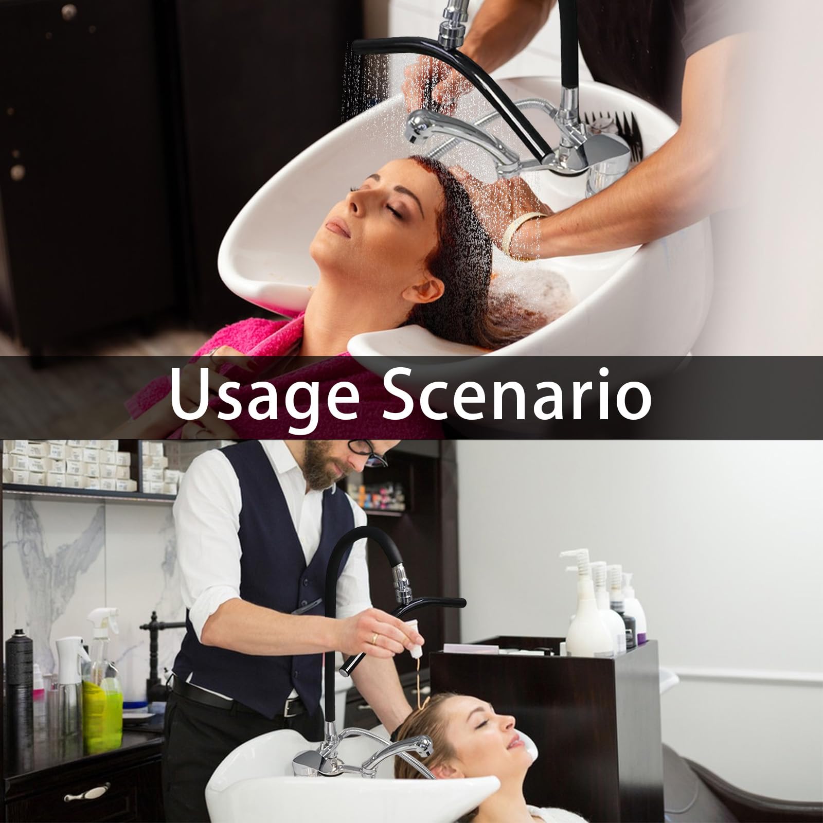 Head SPA Estante De Circulación De Agua, Marco de Equipo de Spa Head Ajustable Cabezal De Ducha para Lavabo De SPA Accesorios para Cama de Champú para Peluquería Equipo Salón Masajes