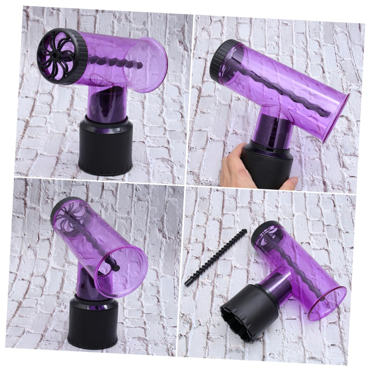 PartyKindom Curly Hair Roller Attachment Portable Hair Dryer Nozzle for Defined Curls and Waves for Home and Salon Use Random Color